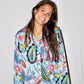 Chinoiserie Pajamas, 100 Percent Cotton Pajamas, Light Grey Floral Pajamas, Pajamas For Women Cotton, Pajama Tops, Bridesmaid Pajamas - DharBazaar