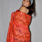 Orange Amritsar Shawl Evening Wrap I Mothers Day Gift I  Phulkari Embroidery I Elegant Evening Wrap - DharBazaar