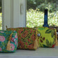 Set of 3 Chinoiserie Travel Pouches Collection | Cosmetics Bag | Travel Essentials | Toiletries Bag | Makeup Bag - DharBazaar