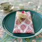 Made-to-Order Pink and Green Block Print Table Cloth, Table Linen, Wedding Table Cloth - DharBazaar