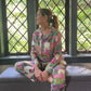 Women's Block Print Pajama Set | Asian Pink