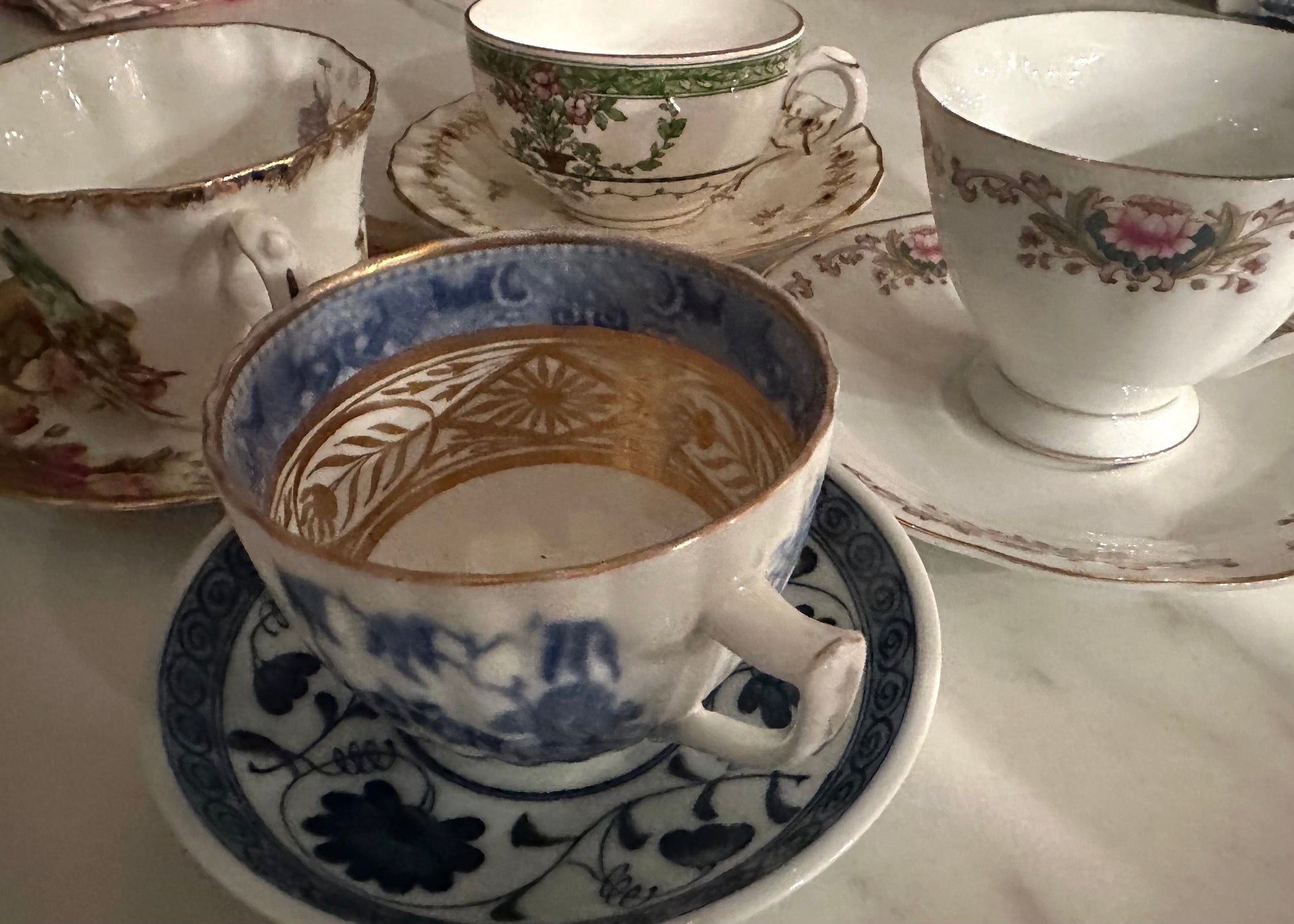 Unique Tea Mugs, Porcelain Tea Mug Coffee Mug, Vintage Tea Cup