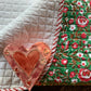 Baby Blanket with red and white flowers, candy striped piping, and lots of love! #BabyBlanketLove - DharBazaar